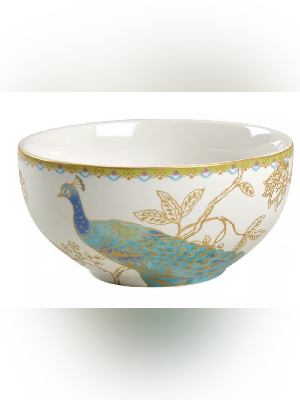 2 “Peacock Garden” Soup Bowls by 222 Fifth